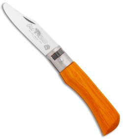 Antonini Old Bear Young XS Folding Knife Orange Wood (2.4" Satin Blunt)