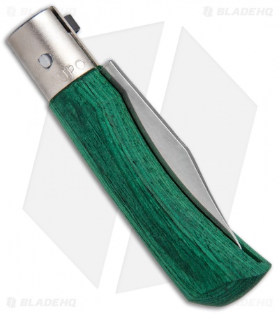 Antonini Old Bear Young XS Folding Knife Green Wood (2.4" Satin Blunt)