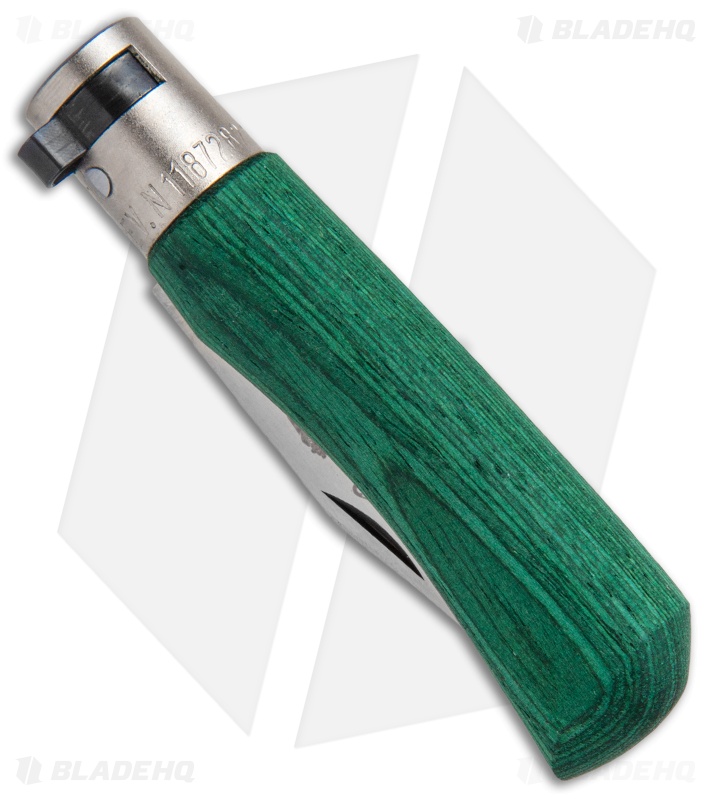 Antonini Old Bear Young XS Folding Knife Green Wood (2.4" Satin Blunt)