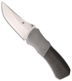 Aaron Frederick Drop Point Folder LSCF Carbon Fiber (3.4" Plain)