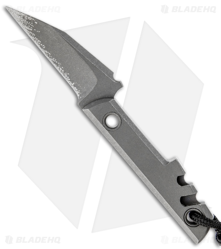 Amsler Knives Mini Slik Titanium Pikal Blade Custom Knife (2" Plain)