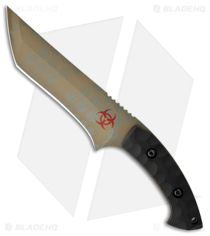 Barrett Custom Knives Imperius Tanto Biohazard Fixed Blade Knife (6.25") S35VN