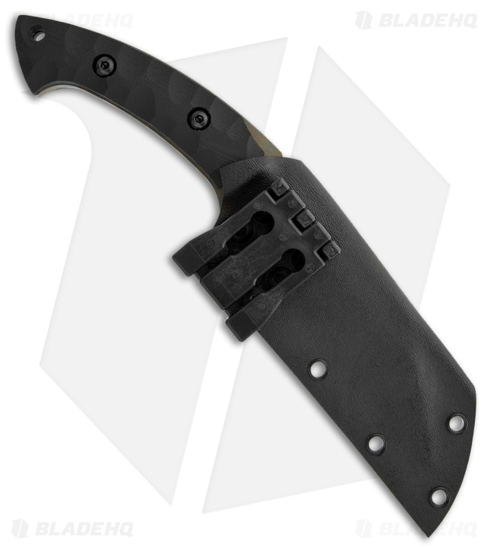 Barrett Custom Knives Skulltap Hawkbill Biohazard Fixed Blade Knife (5.2") S35VN