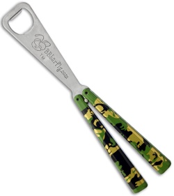 BB Barfly Bottle Opener Butterfly Trainer (Green Camo)