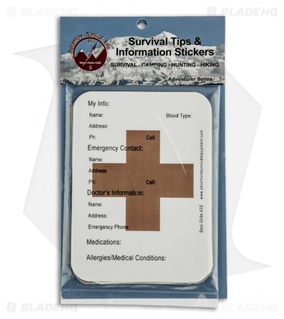 Best Glide ASE Survival Tips and Information Stickers SURVSTIC