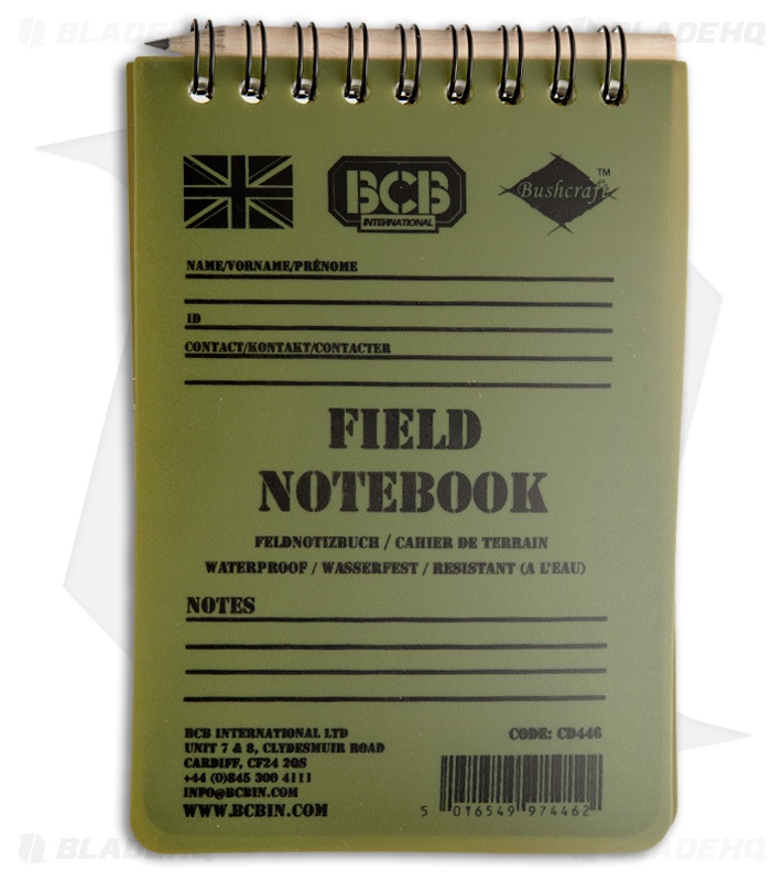 Bushcraft Waterproof Field Notebook CD446
