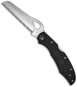 Byrd Cara Cara Rescue 2 Lockback Knife Black FRN (3.94" Satin Serr) BY17SBK2