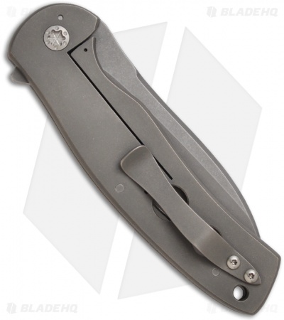 Brad Zinker Titanium Frame Lock Flipper Knife (3.5" Matte)