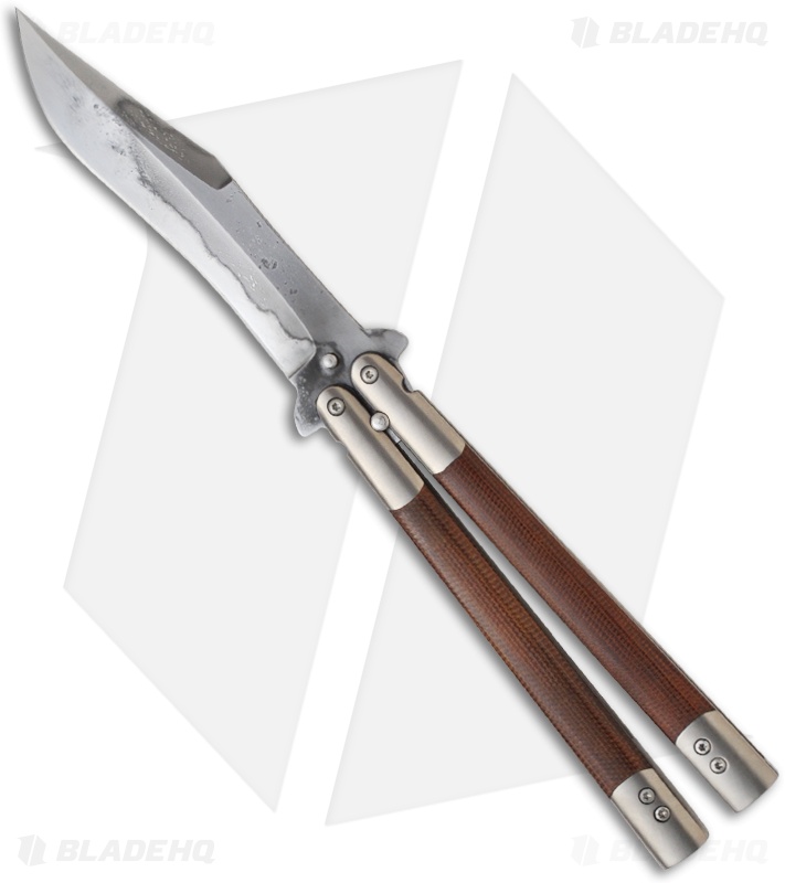 Chuck Gedraitis Knives Balisong #50 Titanium Butterfly Knife (4.125" Hamon)