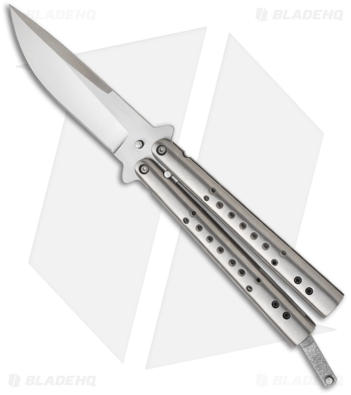 Chuck Gedraitis Knives Balisong #54 Titanium Butterfly Knife (3.3" Satin)