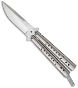 Chuck Gedraitis Knives Balisong #54 Titanium Butterfly Knife (3.3" Satin)