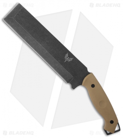 Combat Ready Battle Cleaver CUMA Knife Fixed Blade Chopper Tan G-10