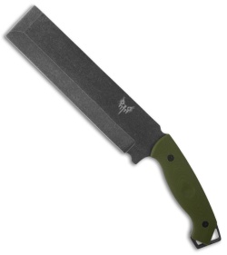 Combat Ready Battle Cleaver CUMA Knife Fixed Blade Chopper Green G-10