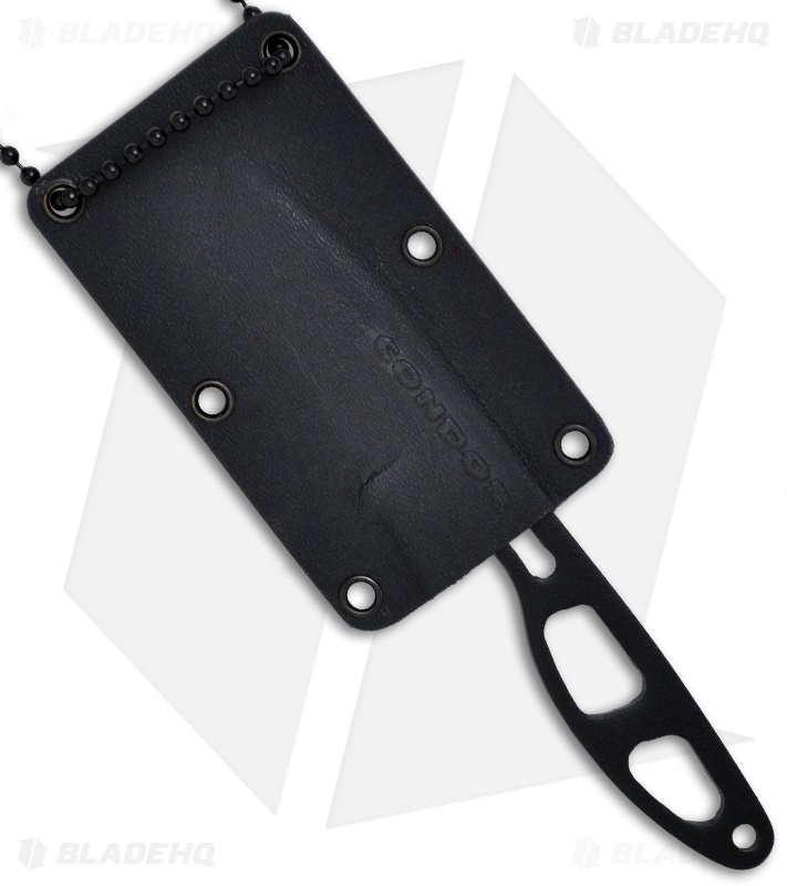 Condor Elegan Fixed Blade Neck Knife (2.15" Black) CTK7040