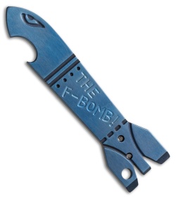 Cucchiara F-Bomb Titanium Bottle Opener Money Clip Pocket Tool (Light Blue)