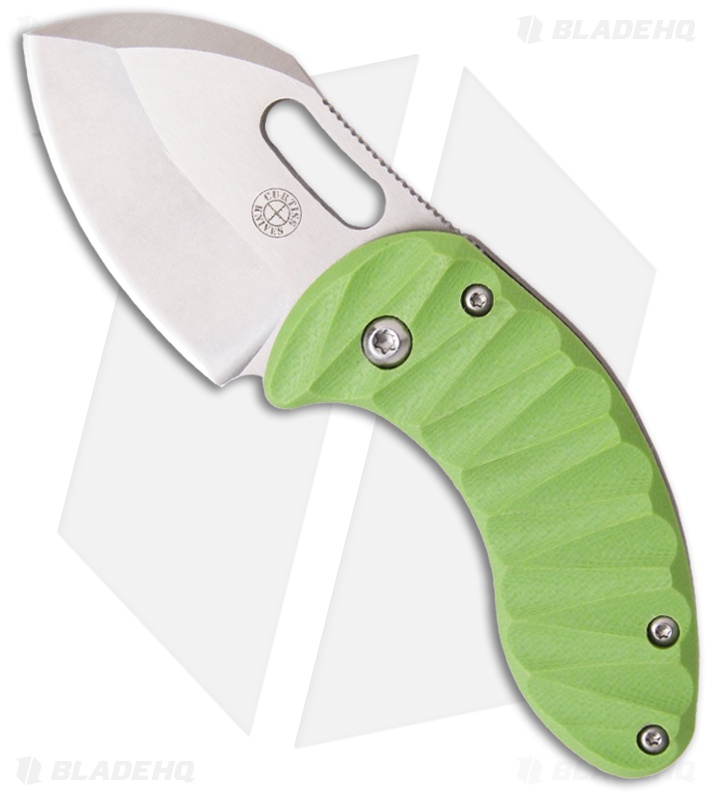 Curtiss Custom Knives Nano Framelock Folder Knife w/ Lime G10 Scales (1.75")