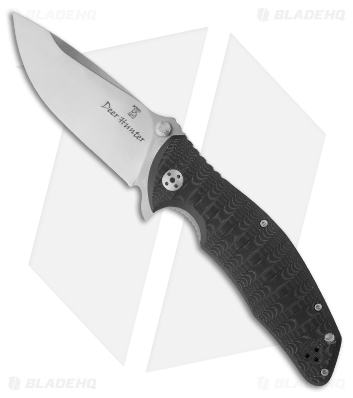 Dendra Deer Hunter Flipper Folding Knife (3.75" Satin Plain)