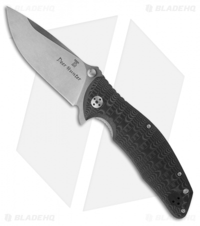 Dendra Deer Hunter Flipper Folding Knife (3.75" Stonewash)