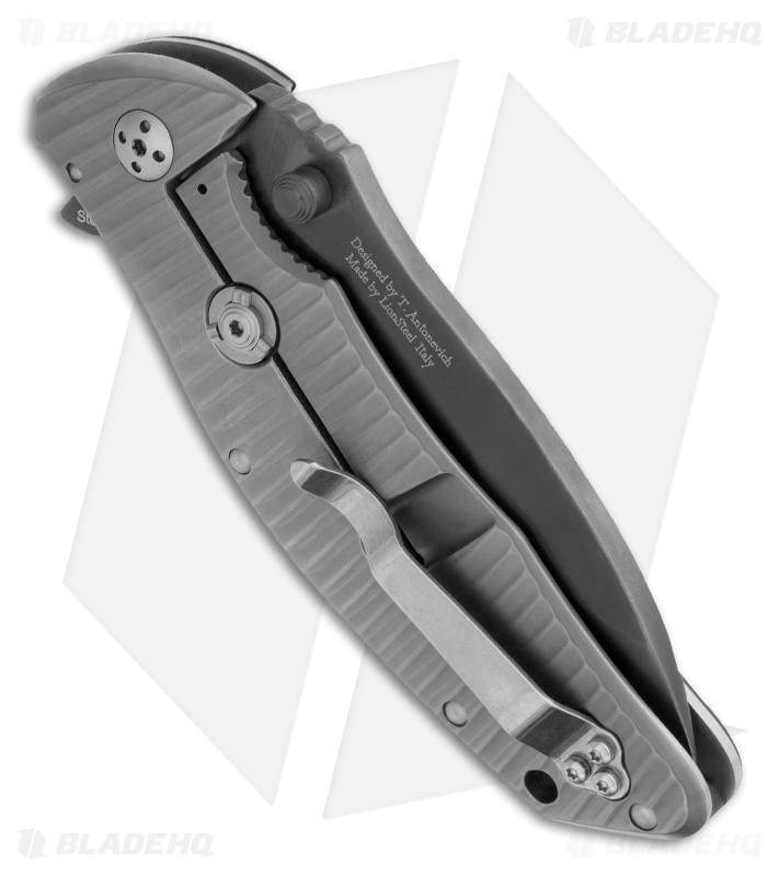 Dendra Tiger Jump Flipper Folding Knife (3.75" Black Plain)