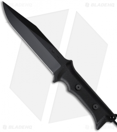 DUSTAR Knives Dimona Knife Fixed Blade (6.5" Black Plain)