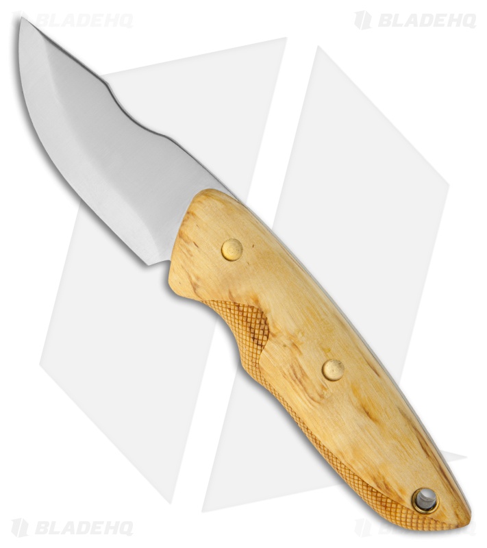 EKA Nordic JoF7 Knife Masur Birch Wood Handle Fixed Blade (2.76" Satin Plain)