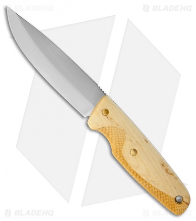 EKA Nordic W11 Knife Masur Birch Wood Fixed Blade (4.33" Satin Plain)