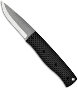 Brisa Knives PK70 Carbon Fiber Slipjoint Pocket Knife Scandi (2.75" Satin Plain)