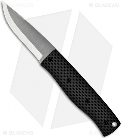 Brisa Knives PK70 Carbon Fiber Slipjoint Pocket Knife Scandi (2.75" Satin Plain)