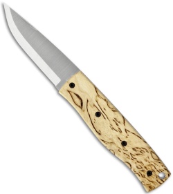 Brisa (EnZo) Knives PK70 Curly Birch Slipjoint Pocket Knife (2.75" Satin Plain)