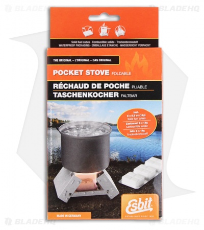 Esbit Pocket Stove w/ 6 x 14g Solid Fuel Tablets