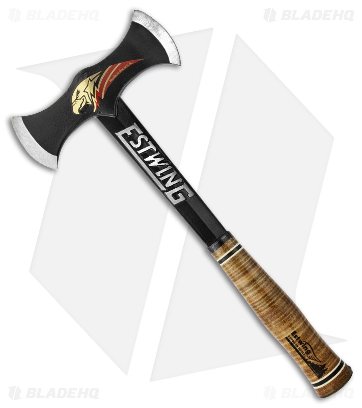 Double Bit Axe with Leather Grip Double Bit Axe with Leather Grip