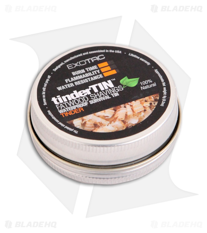 Exotac tinderTIN Fatwood Shavings