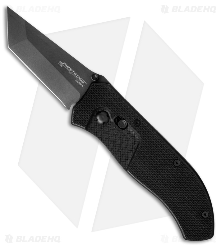 FirstEdge 1350 Tracklock Tanto Spring Assisted Knife Black G-10 (3" Black)