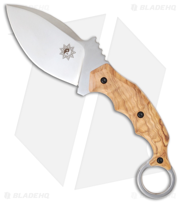 Fox Knives Parong Hunting Karambit Knife w/ Olivewood (3.75" Plain) FX-637OL