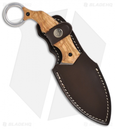 Fox Knives Parong Hunting Karambit Knife w/ Olivewood (3.75" Plain) FX-637OL
