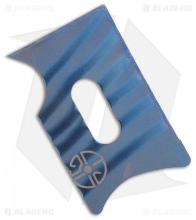 Gray Precision Rhino Titanium Credit Card Knife (Two-Tone Blue)