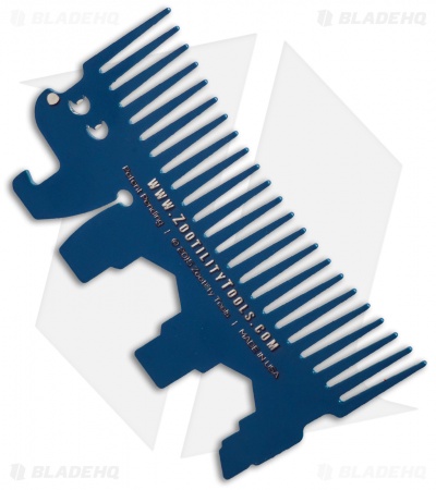 Headgehog Wallet Comb Stainless Steel Multi-Tool (Blue) HH2