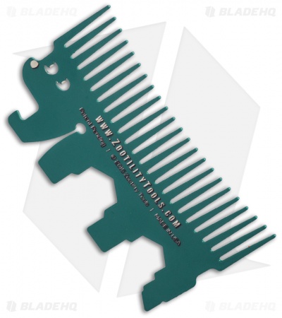 Headgehog Wallet Comb Stainless Steel Multi-Tool (Teal) HH3