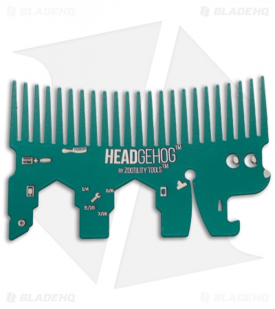 Headgehog Wallet Comb Stainless Steel Multi-Tool (Teal) HH3