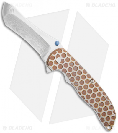 John Grimsmo The Norseman Flipper Bronze/Satin Titanium Knife (3.625" Plain) 111