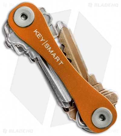 KeySmart Compact Key Holder Keychain (Orange)