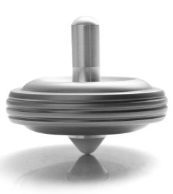 Karas Kustoms Machined Toy Spinning Top Tumbled (Aluminum)