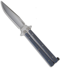 Les Voorhies Custom Knives Model 1 Balisong Butterfly Knife w/ Titanium Scales