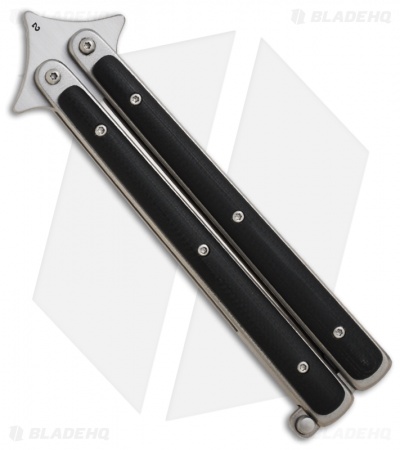 Les Voorhies Custom Knives Model 1 Balisong Butterfly Knife w/ Black G-10