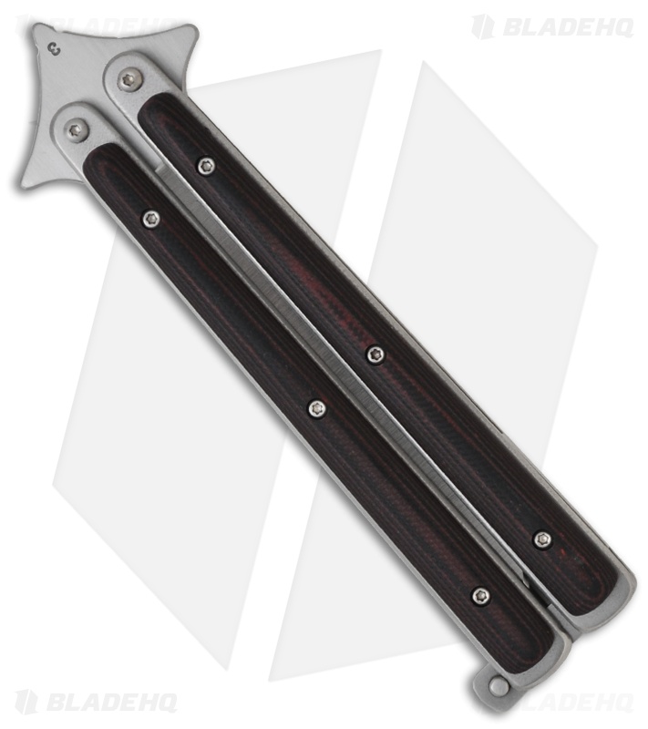 Les Voorhies Custom Knives Model 1 Balisong Butterfly Knife Red / Black G-10