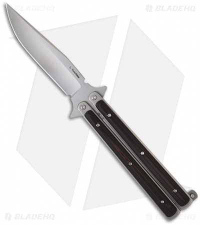 Les Voorhies Custom Knives Model 1 Balisong Butterfly Knife Red / Black G-10