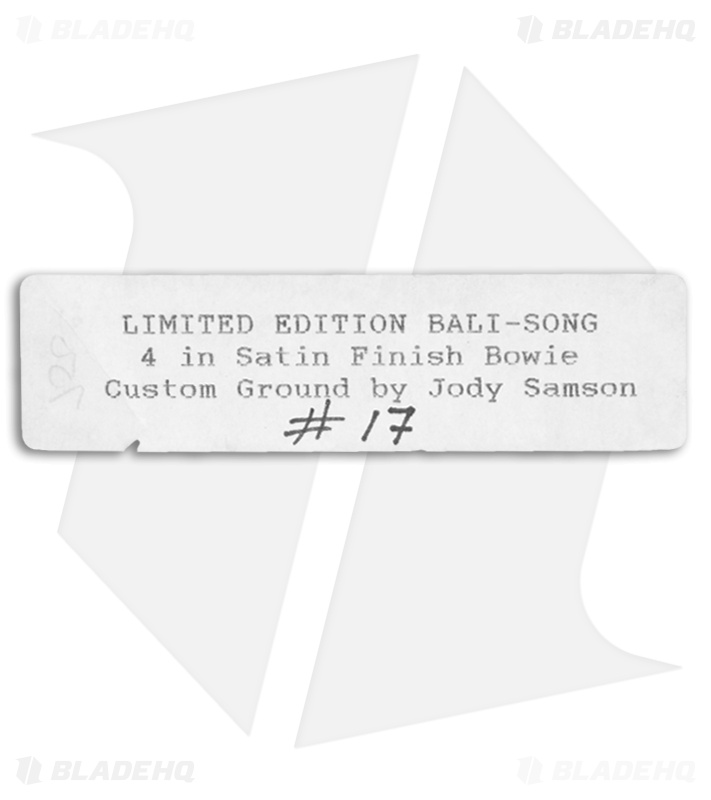 Bali-Song USA Jody Samson Custom Ground Butterfly Knife Limited Edition