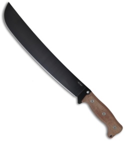 LionSteel MCKF Golok M-5S Machete Fixed Blade Knife (12.2&quot; Black Plain) M5 | 7604