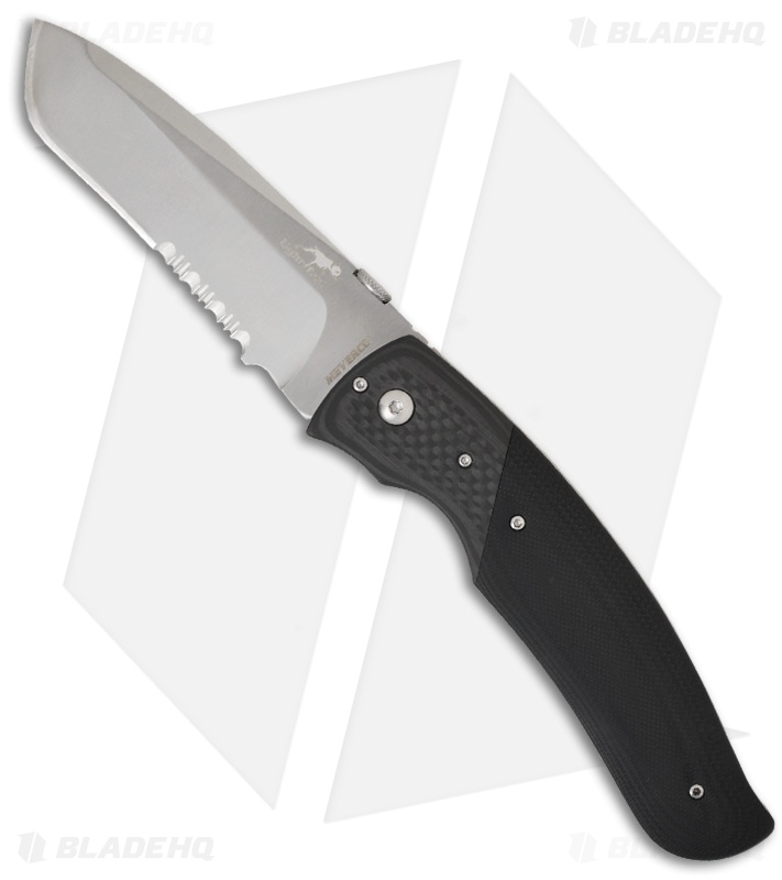 Meyerco Lightfoot Catch Dog Liner Lock Knife Carbon Fiber/G10 (4.25" Satin Serr)