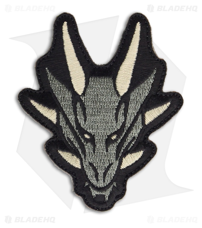 msm dragon head patch hook velcro back acu blade hq